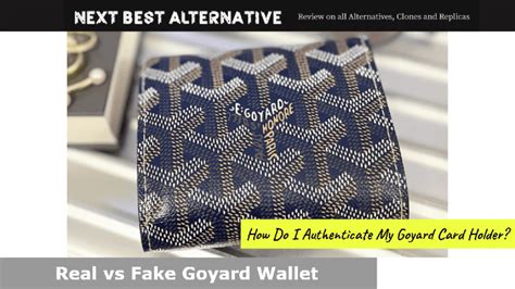 real vs fake goyard wallet|how to identify a goyard wallet.